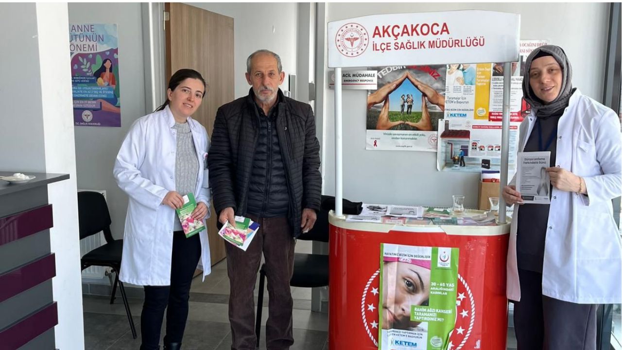 AKÇAKOCA'DA KANSERLE MÜCADELE İÇİN FARKINDALIK ETKİNLİĞİ