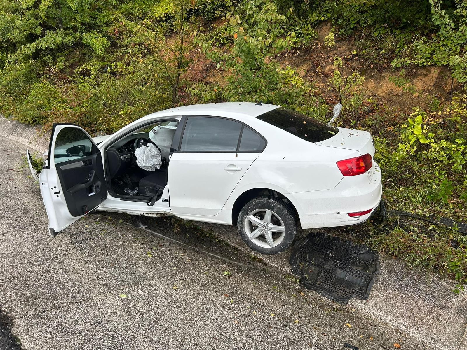 Akçakoca'da Kayganlaşan Yolda Kaza; 1 Kişi Yaralandı