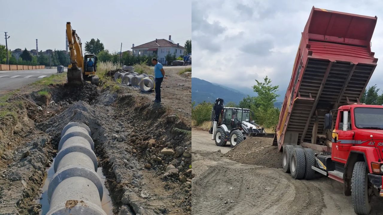 Beyköy'de Yol Açma ve Altyapı Çalışmaları Hız Kesmeden Devam Ediyor