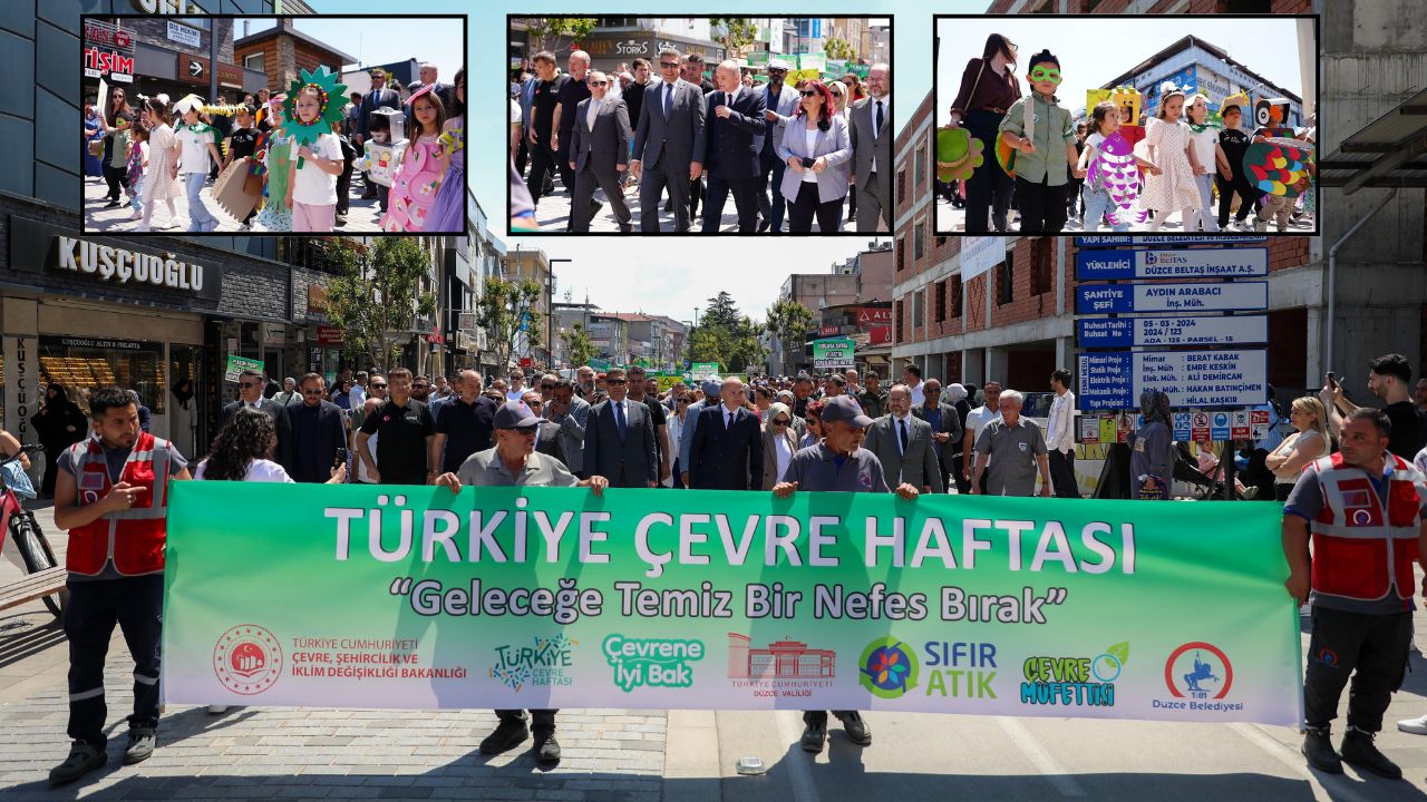 DÜZCE'DE ÇEVRE İÇİN YÜRÜDÜLER