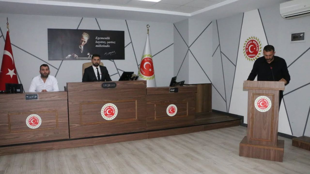 Düzce İl Genel Meclisi Ağustos Toplantılarına Gündemle Başladı