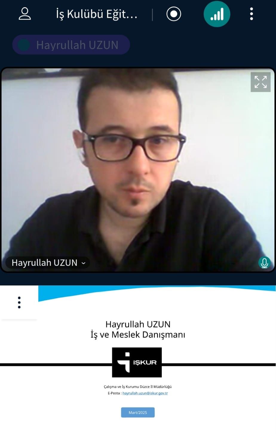 DÜZCE ÜNİVERSİTESİ'NDE İŞ KULÜBÜ EĞİTİMİ DÜZENLENDİ