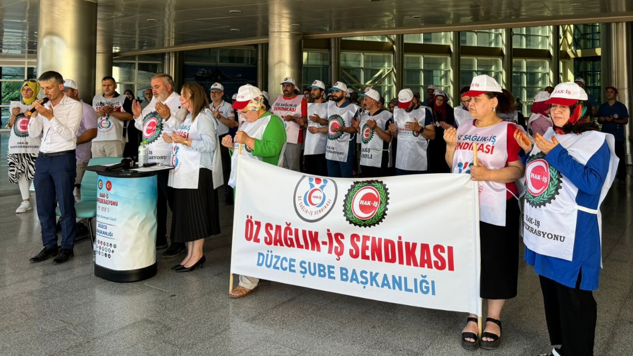 HAK-İŞ Düzce'de Şehitleri, Kamu Çerçeve Bildirisi Okundu