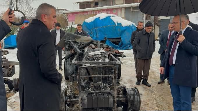 KAYMAKAM PİŞKİN VE İL TARIM MÜDÜRÜ UZUN'DAN GEÇMİŞ OLSUN ZİYARETİ