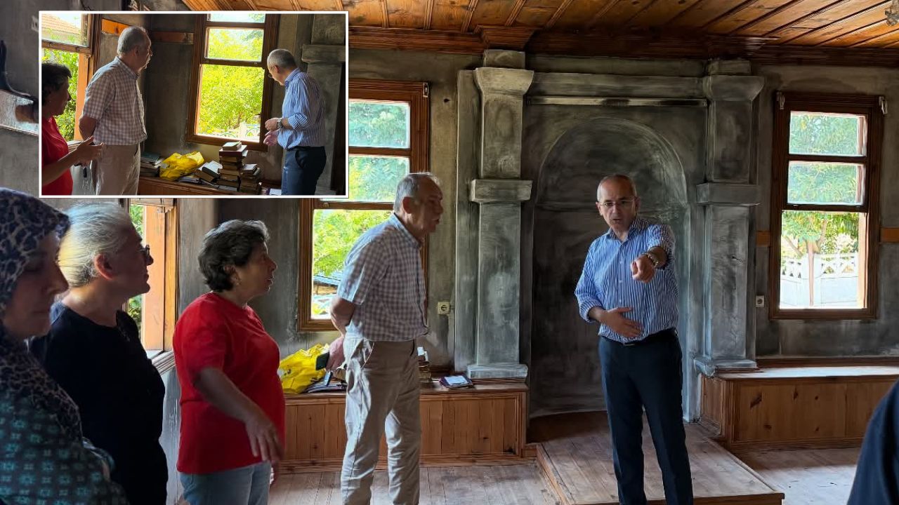 Kaymakam Pişkin, Yangın Sonrası Koç Baba Camii'nde İncelemelerde Bulundu