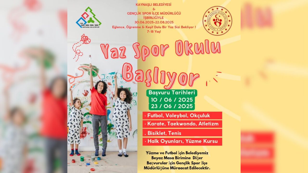 KAYNAŞLI'DA YAZ SPOR OKULLARI BAŞLIYOR