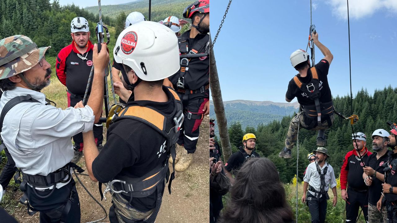 Kızılelma Arama Kurtarma Ekibi Eğrelti Yaylası'nda Eğitim Kampı Düzenledi