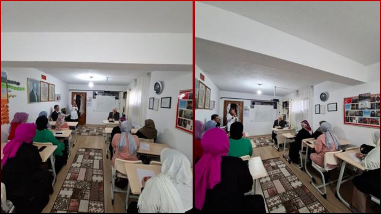 KUR'AN KURSUNDA EĞİTİM GÖREN ENGELLİ KURSİYERLERE ZİYARET