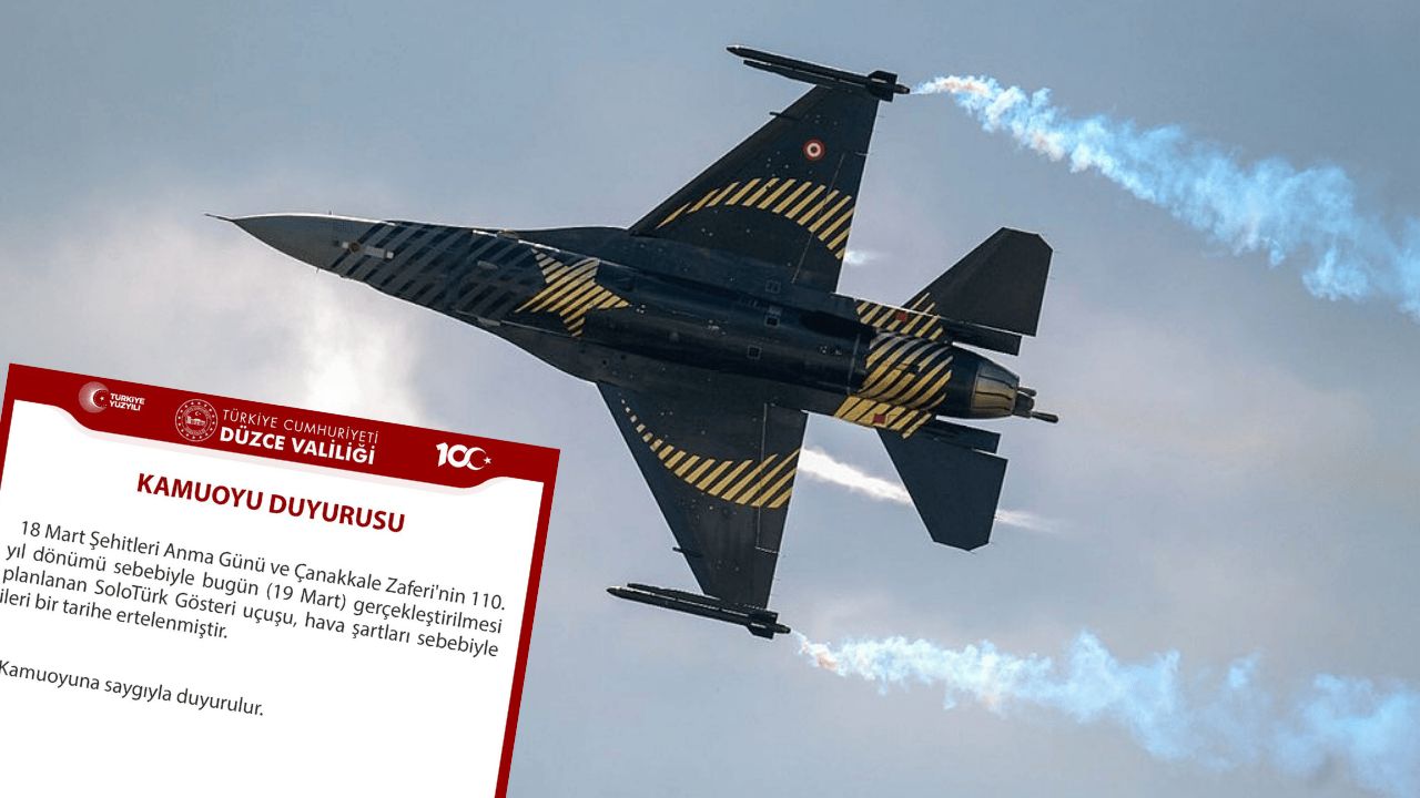 SOLO TÜRK GÖSTERİSİ ERTELENDİ