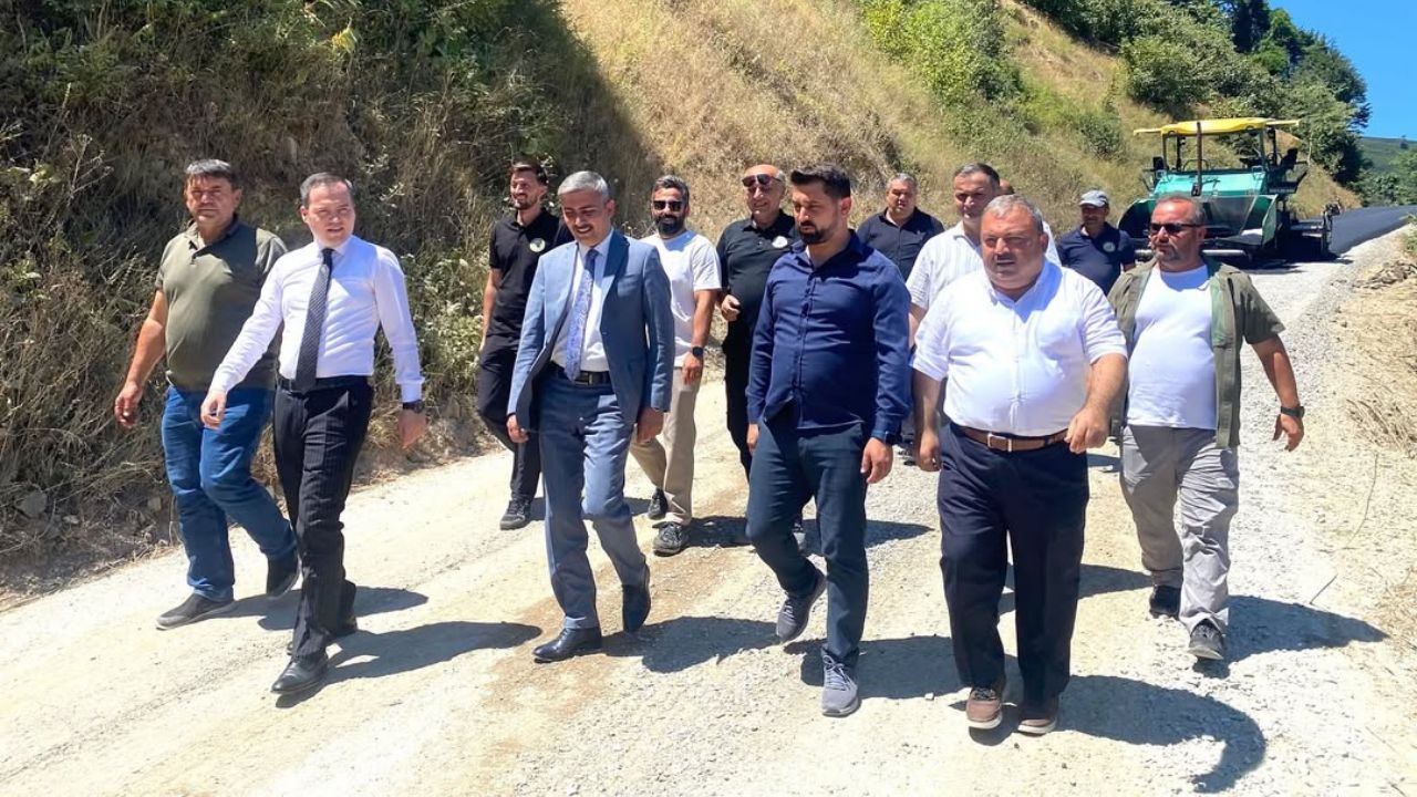 Üvezbeli Köyü Kersendüz Mahallesi'nde Sıcak Asfalt Çalışması Yerinde İncelendi