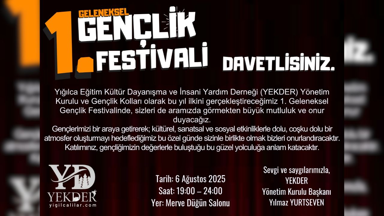 Yığılca'da Gençlik Coşkusu YEKDER'den 1. Geleneksel Gençlik Festivali