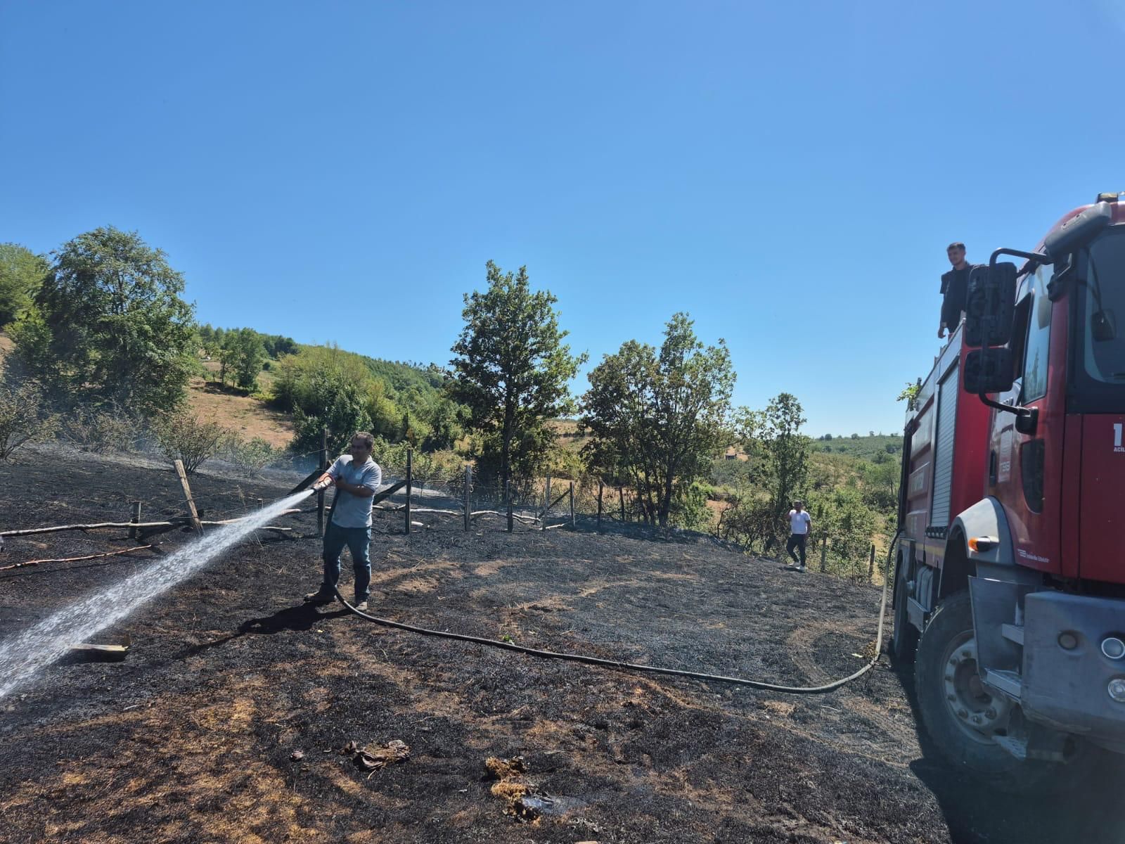 Yığılca'da Korkutan Yangın; Alevleri Söndürmek İçin Ekipler Seferber Oldu